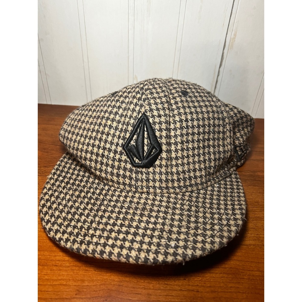 Volcom New Era 59FIFTY Houndstooth Fitted Cap 7 3/8 Stone Logo